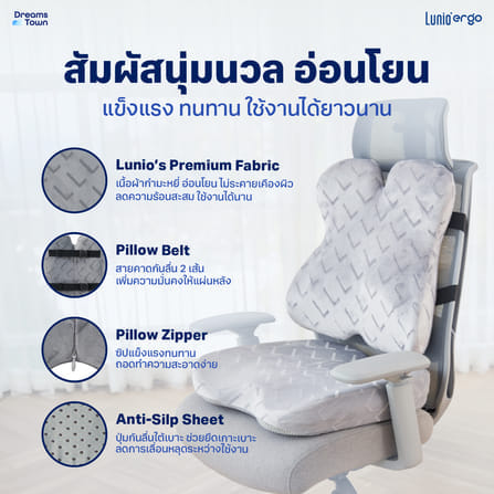 เซ็ตเบาะรองนั่ง+เบาะรองหลัง LUNIO ERGO PRO BACK CUSHION + LUNIO ERGO PRO SEAT CUSHION_2